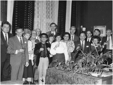 The foundation of International Mechanochemical Association (IMA) in Tatranská Lomnica, Slovakia, in 1988. From left to the right: A. P. Purga (Russia), V. Jesenák (Slovakia), I. Hocmanová (Slovakia), L. G. Austin (USA), P. Baláž (Slovakia), M. Senna (Japan), interpreter, E. G. Avvakumov (Russia), L. Opoczky (Hungary), K. Tkáčová (Slovakia), N. Z. Lyachov (Russia), V. V. Boldyrev (Russia), H.-P. Hennig (Germany), N. Števulová (Slovakia), H.-P. Heegn (Germany), P. Yu. Butyagin (Russia).
